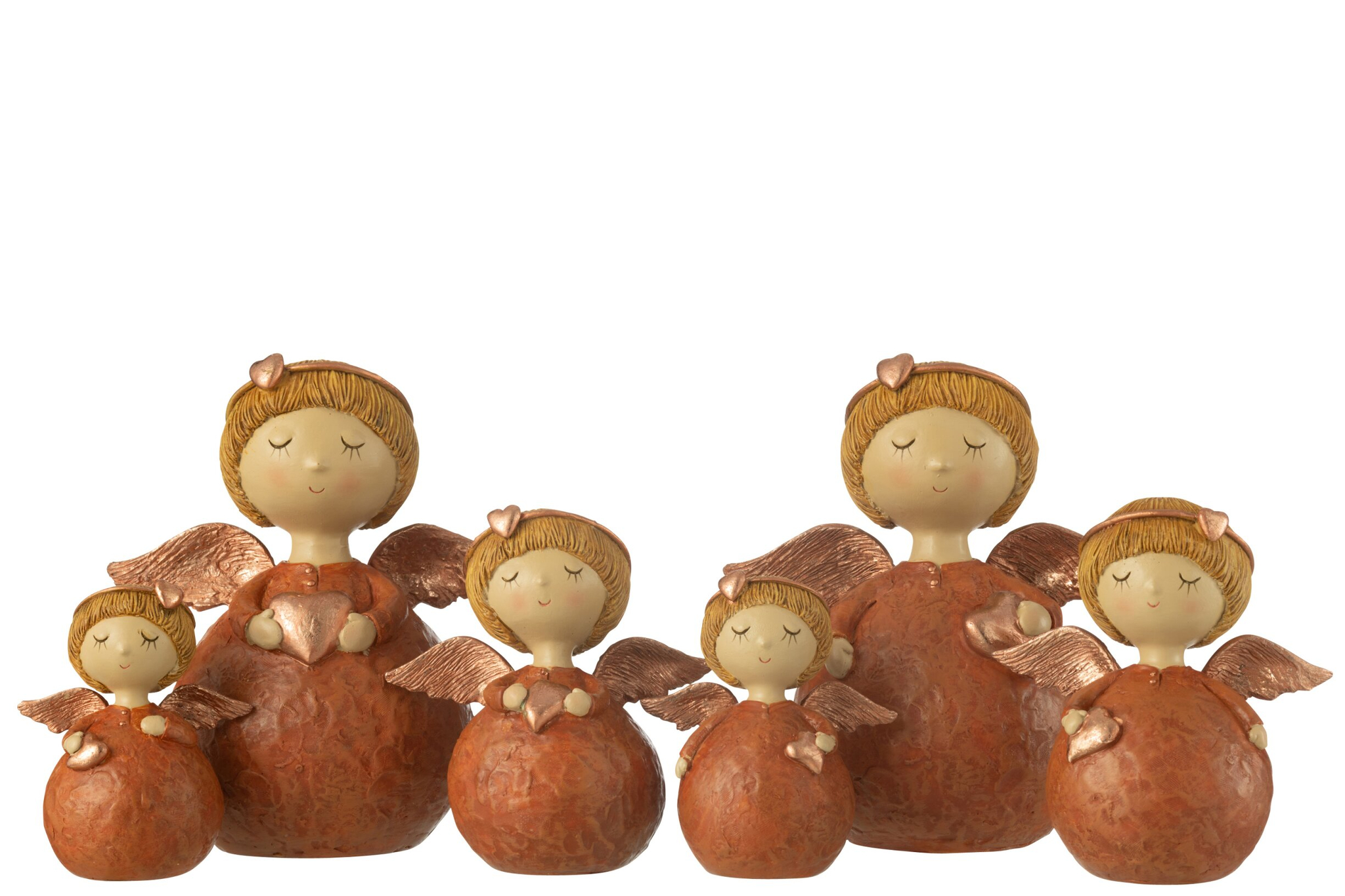 Decoratie Joommal Polyresin Bruin - Set van 2
