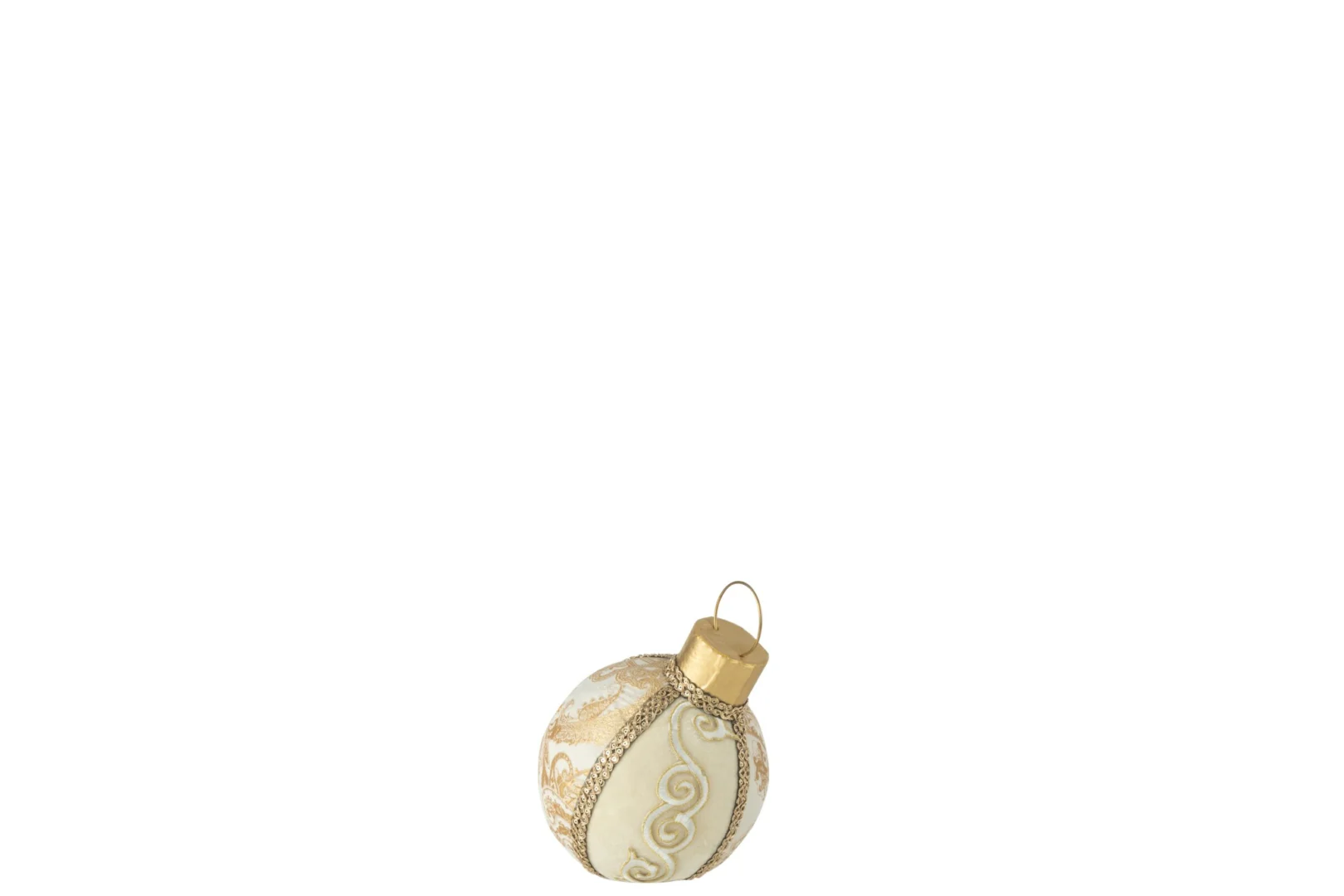 Kerstbal Pautino Stof Goud met zachte textielafwerking en elegante gouden details