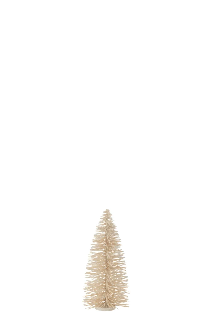 Kerstboom Tiko wit van wilgenhout met glitter, 48 cm, compacte feestelijke decoratie