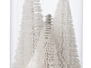 Kerstboom Tulello Kunststof Wit H15 cm - Set van 4