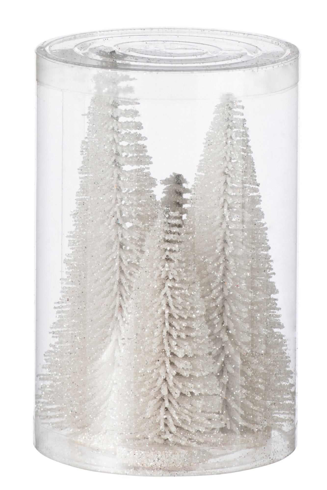 Kerstboom Tulello Kunststof Wit H15 cm - Set van 4