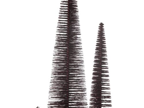 Rode Prinnon kunstkerstboom met glitterafwerking, H61 cm, decoratief en compact voor feestelijke sfeer