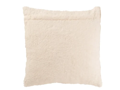 Beige teddy sierkussen Landond 45 x 45 cm met zachte, warme textuur en rustige uitstraling