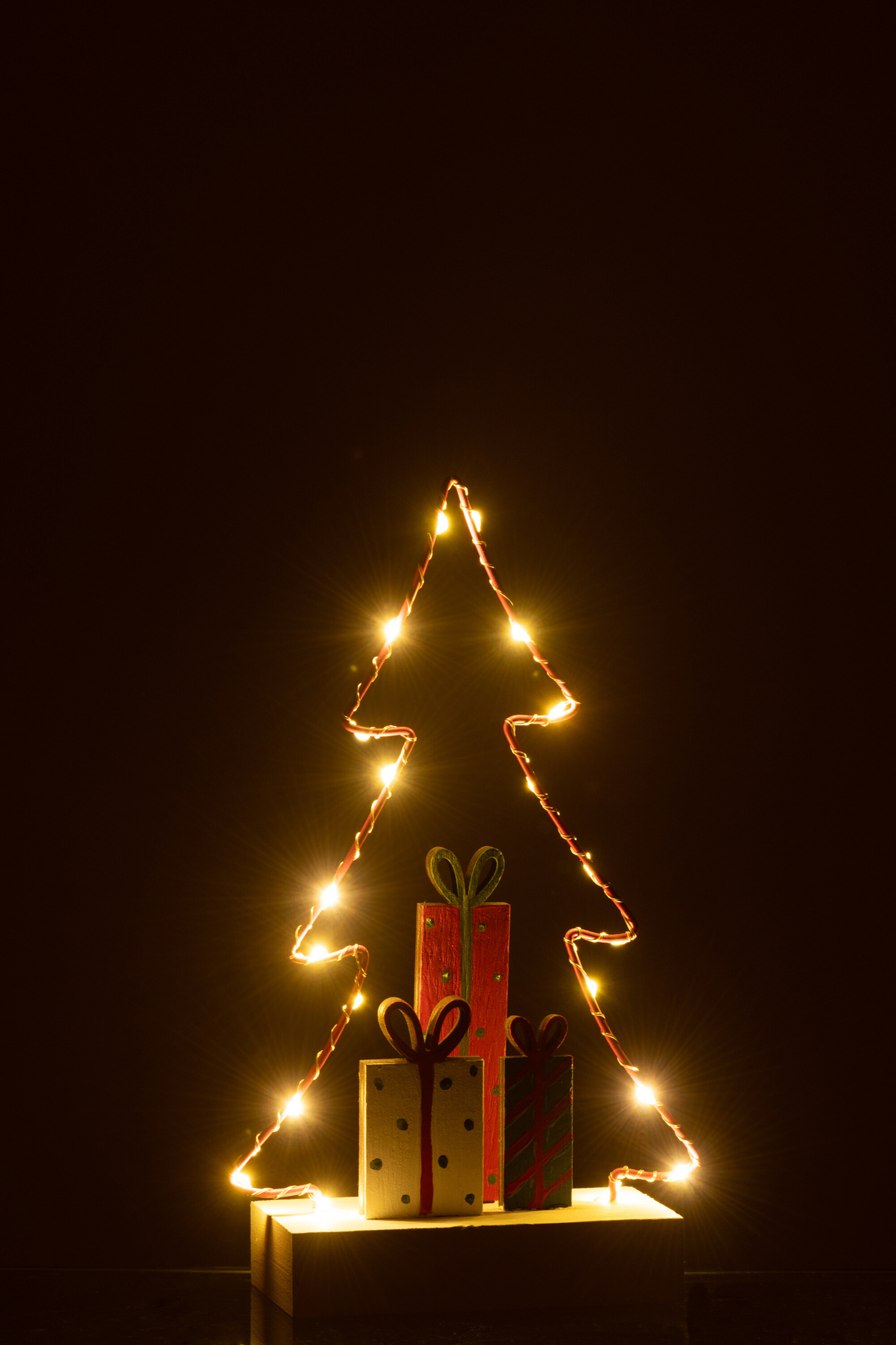 Kerstboom Maatek Hout Meerkleurig H25 cm - Afbeelding 2