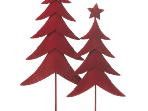 Kerstboom Delvos Metaal Rood H49 cm