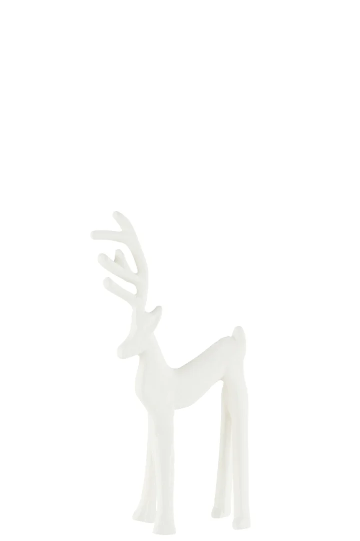 Decoratiefiguur Vallero Aluminium Wit H18,5 cm - Afbeelding 2