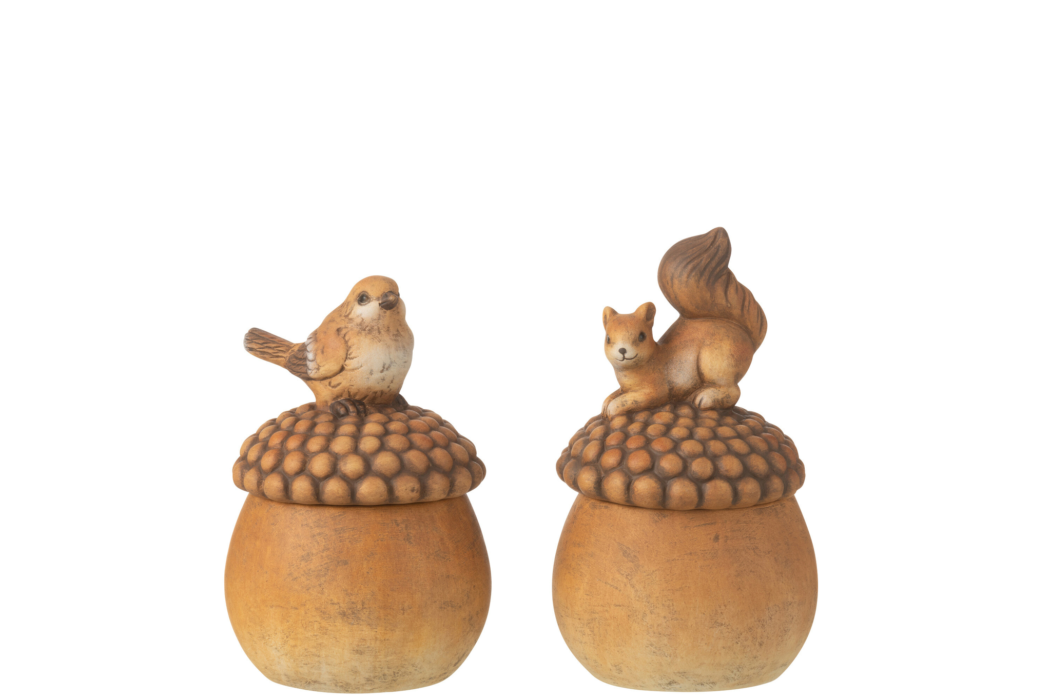 Decoratiefiguur Traurnira Porselein Bruin - Set van 2 - Afbeelding 3
