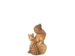 Decoratiefiguur Voolves Porselein Bruin H14 cm