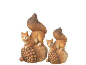 Decoratiefiguur Slaudi Porselein Bruin H19 cm