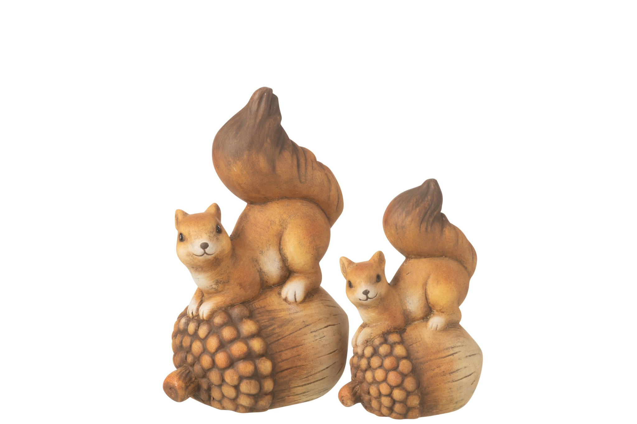 Decoratiefiguur Slaudi Porselein Bruin H19 cm