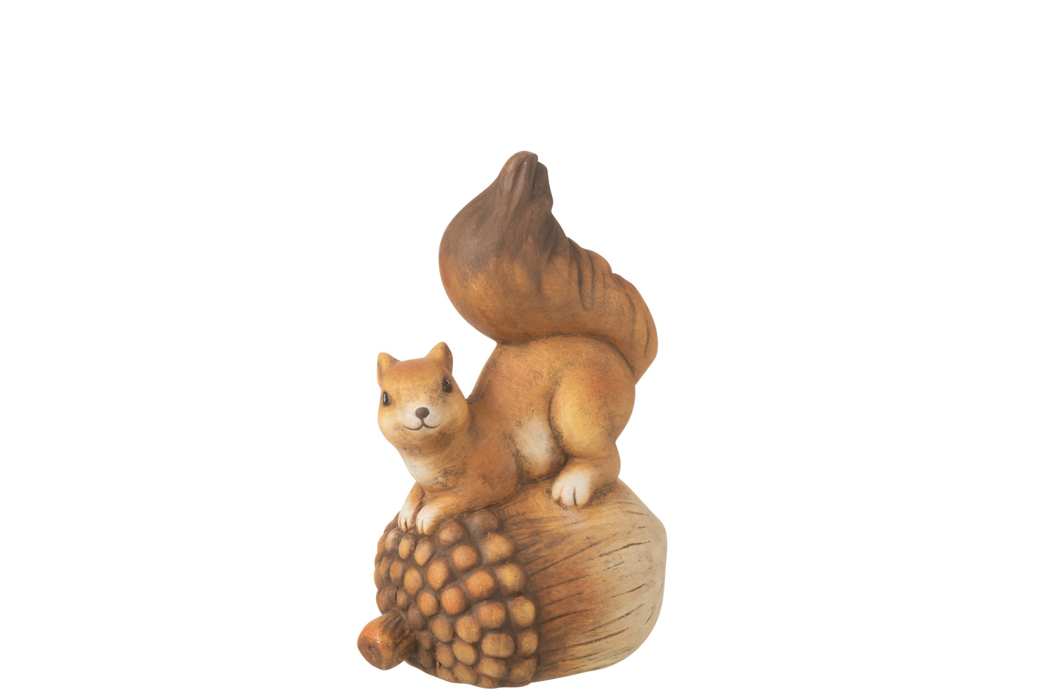 Decoratiefiguur Slaudi Porselein Bruin H19 cm - Afbeelding 2