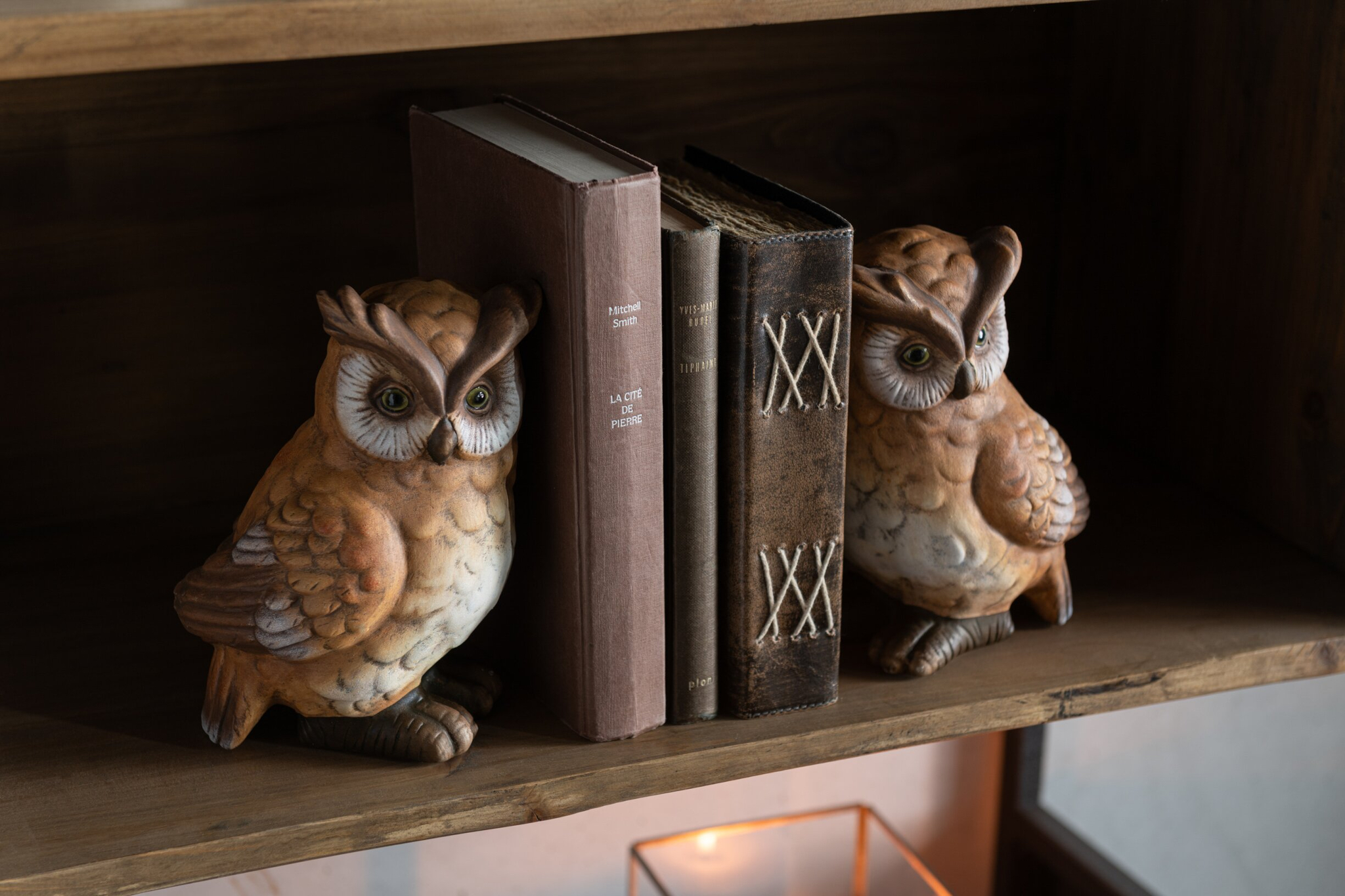 Decoratiefiguur Leirdund Porselein Bruin H19 cm - Set van 2 - Afbeelding 2