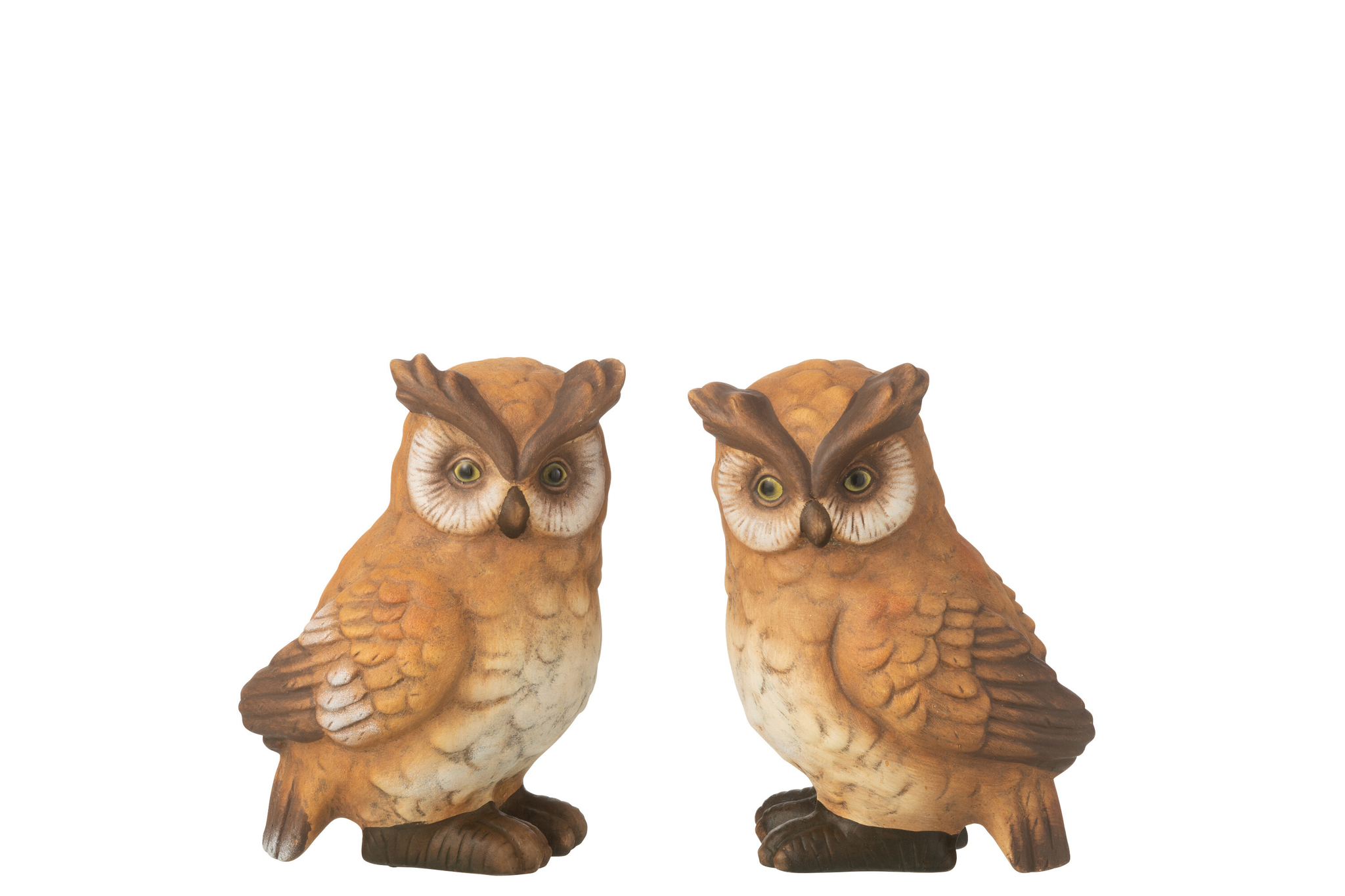 Decoratiefiguur Leirdund Porselein Bruin H19 cm - Set van 2 - Afbeelding 3
