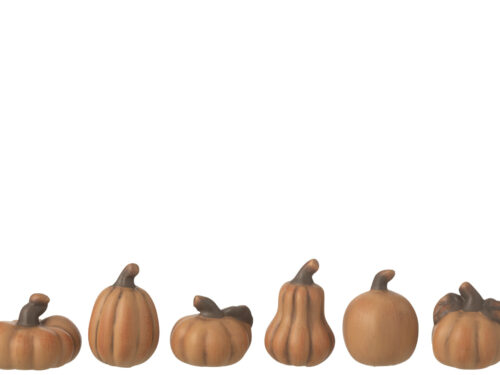 Opbergdoos Gusos Porselein Bruin met pompoenvorm, compacte decoratie in warme herfsttinten