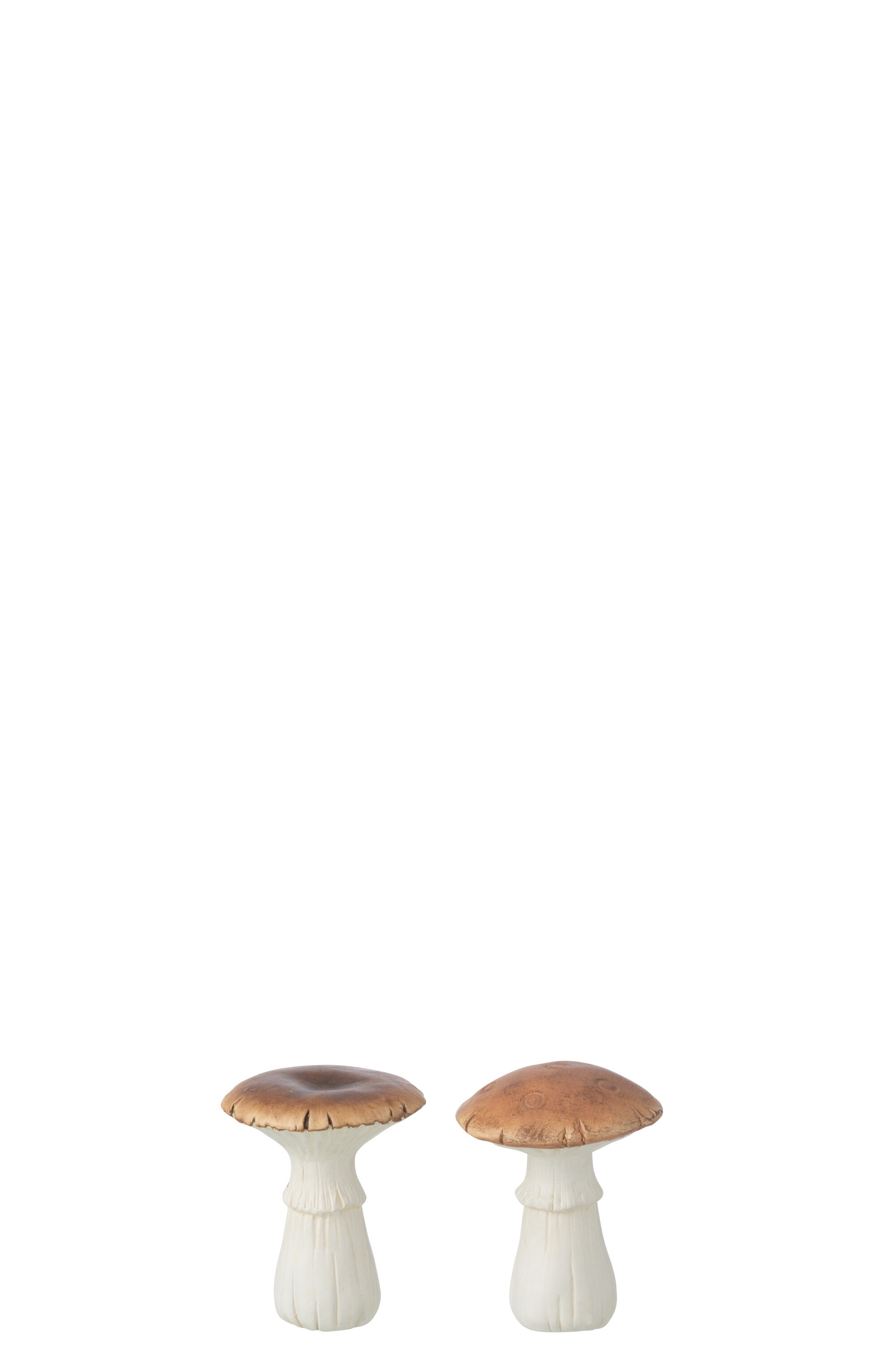 Decoratiefiguur Jaadora Porselein Bruin H10,5 cm - Set van 2