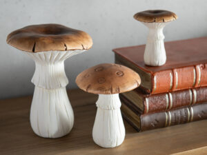 Decoratiefiguur Noossaro Porselein Bruin - Set van 2