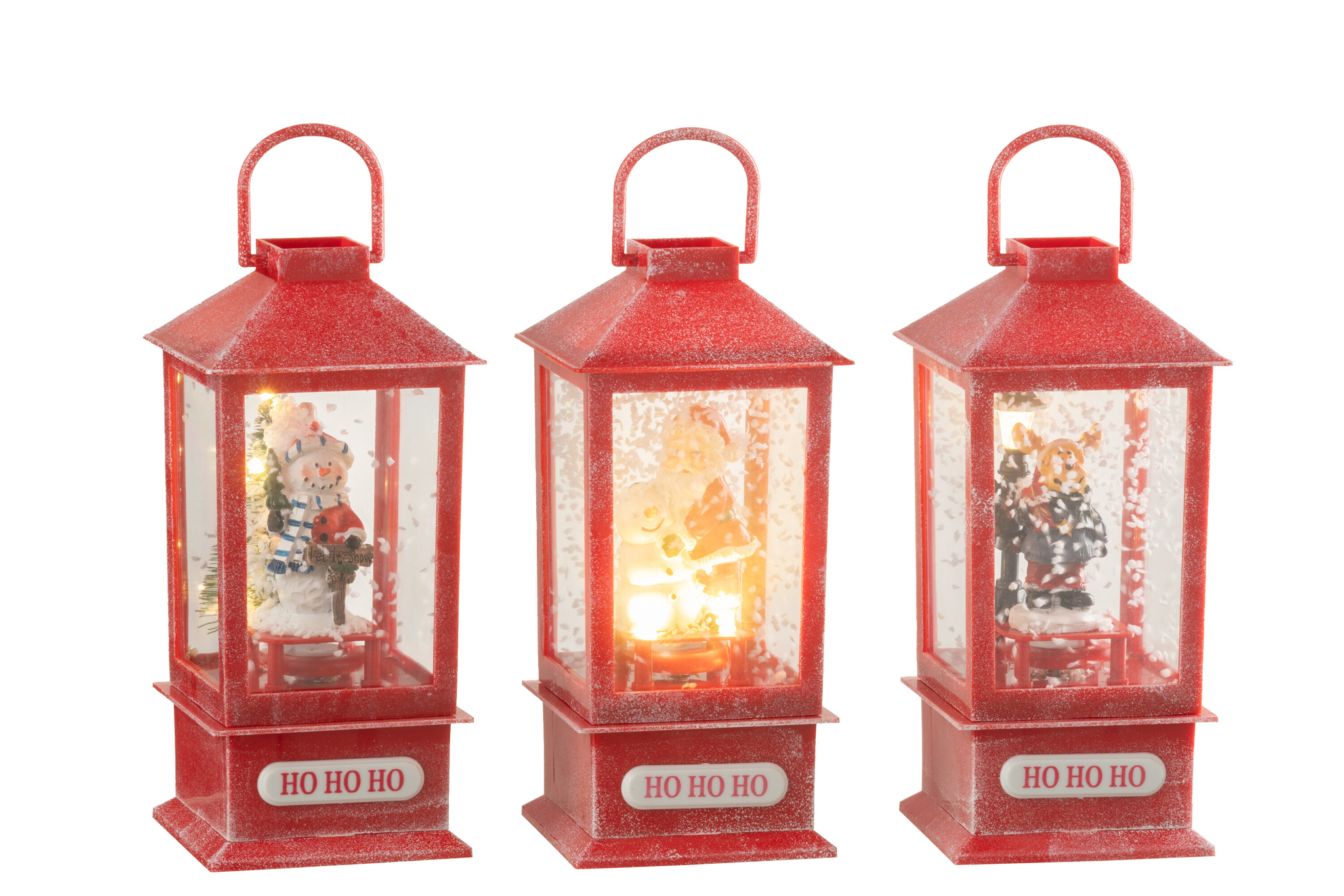 Windlicht Floormura Polyresin Meerkleurig H19 cm - Set van 3