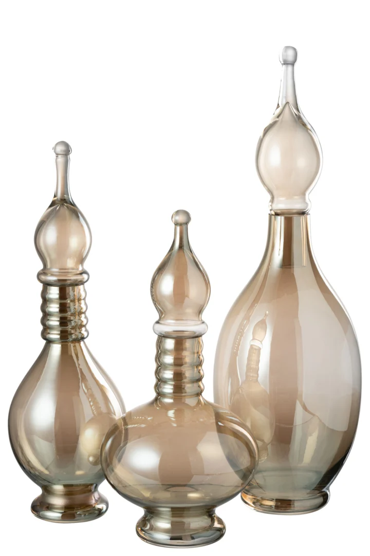 Vaas Baassio Glas Beige H53 cm - Afbeelding 2