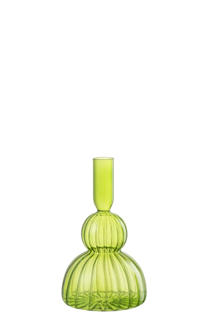 Vaas Flurrer Glas Groen H19 cm - Afbeelding 4