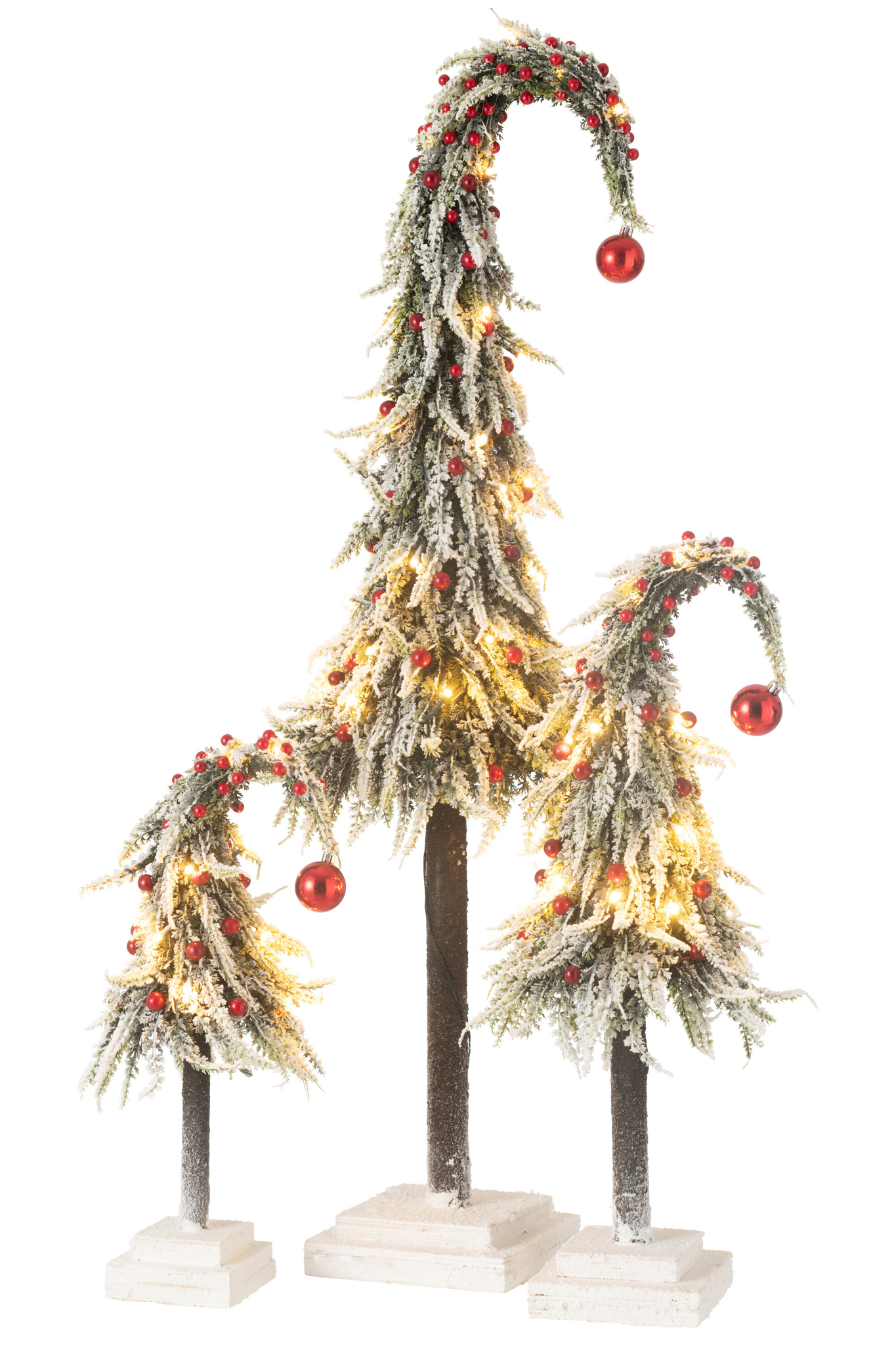 Kerstboom Preinar Kunststof Rood H100 cm - Afbeelding 3