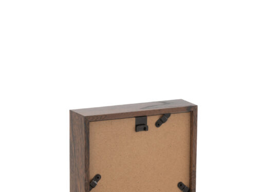Fotolijst Briermas MDF bruin, compacte lijst met glas en warme houten uitstraling, achterkant zichtbaar