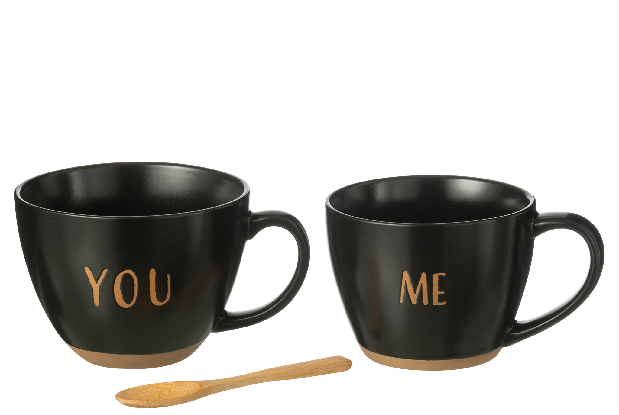 Kopje Baubis Keramiek Zwart - Set van 2