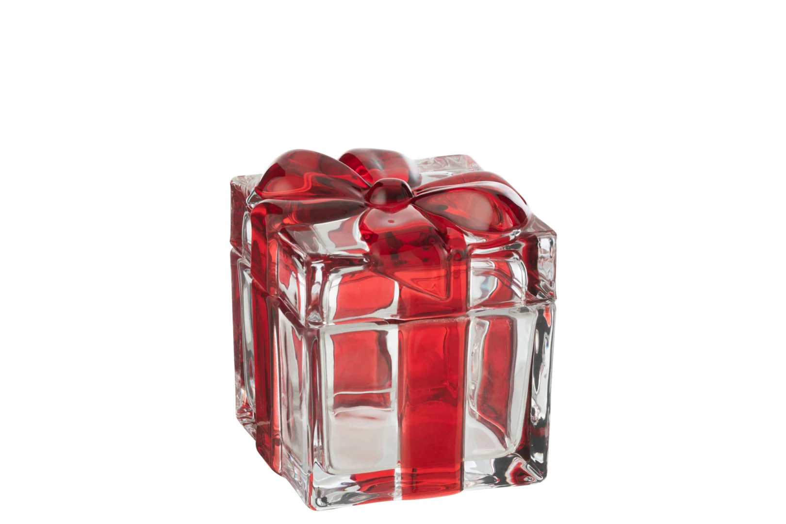 Opbergpot Foehn Glas Rood H11,5 cm - Afbeelding 4