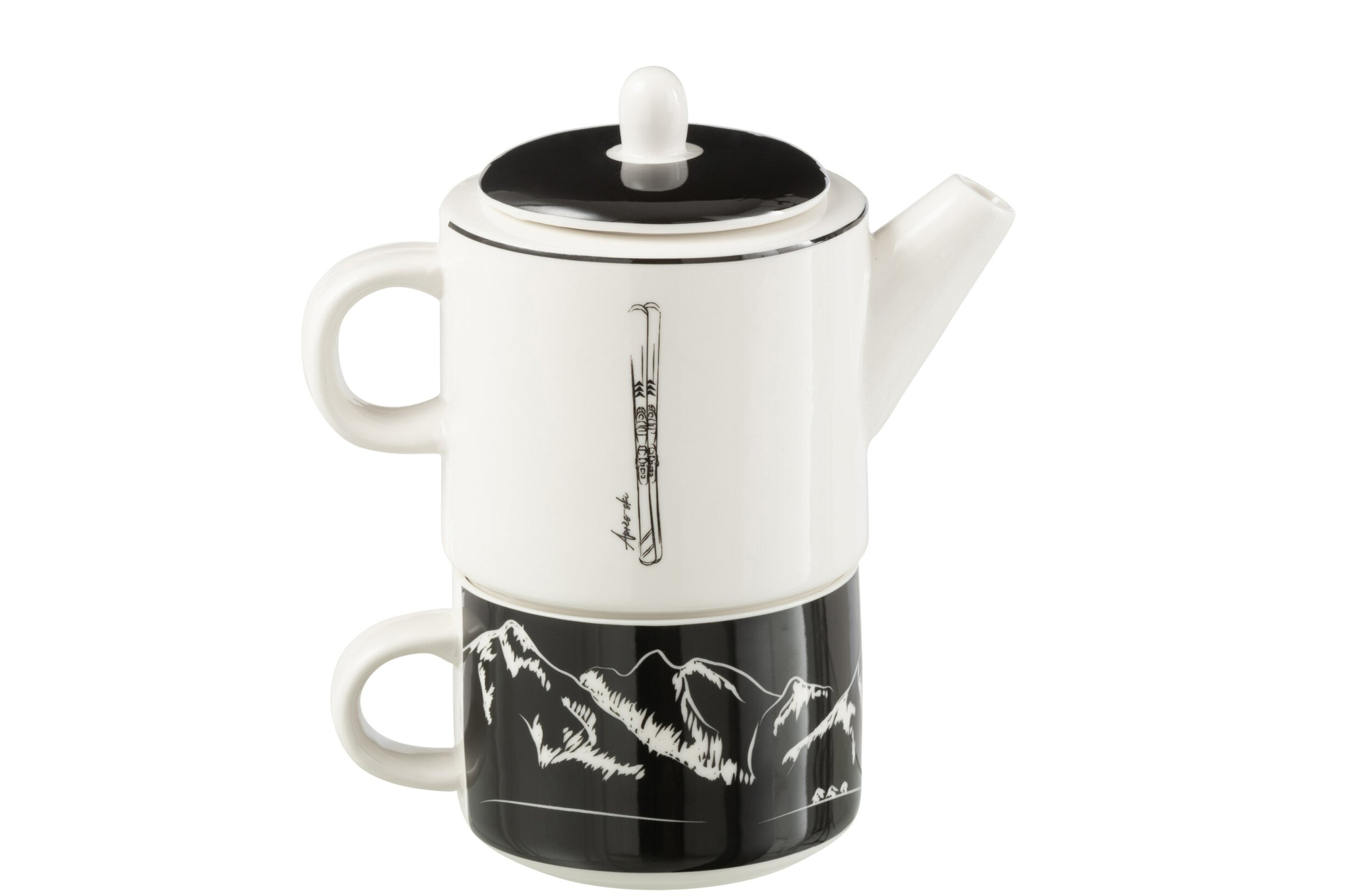 Theepot Flieltos Keramiek Zwart