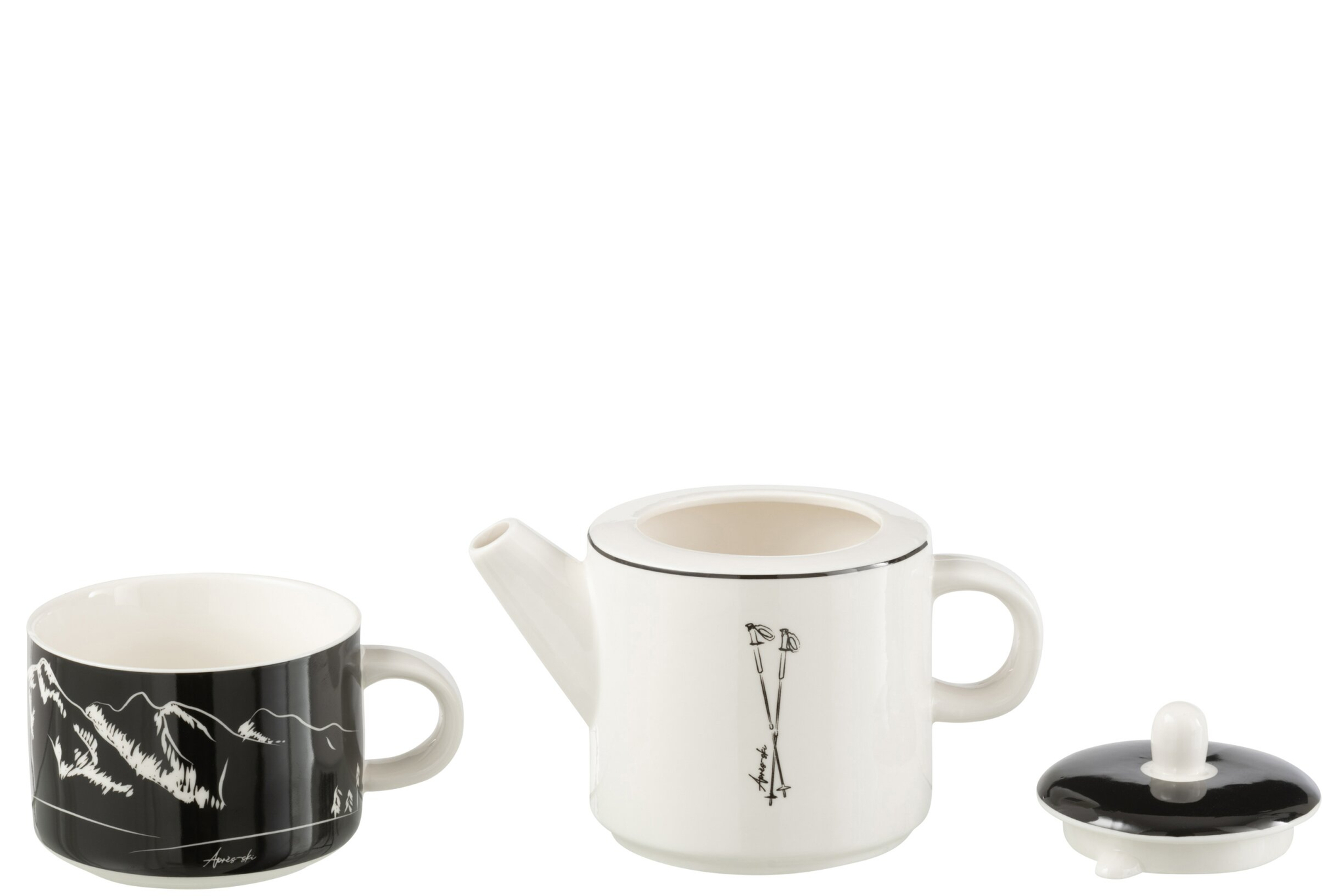 Theepot Flieltos Keramiek Zwart - Afbeelding 2