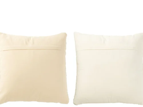 Priekaro beige sierkussens set van 2, 45x45 cm, los geweven katoen met rustige uitstraling