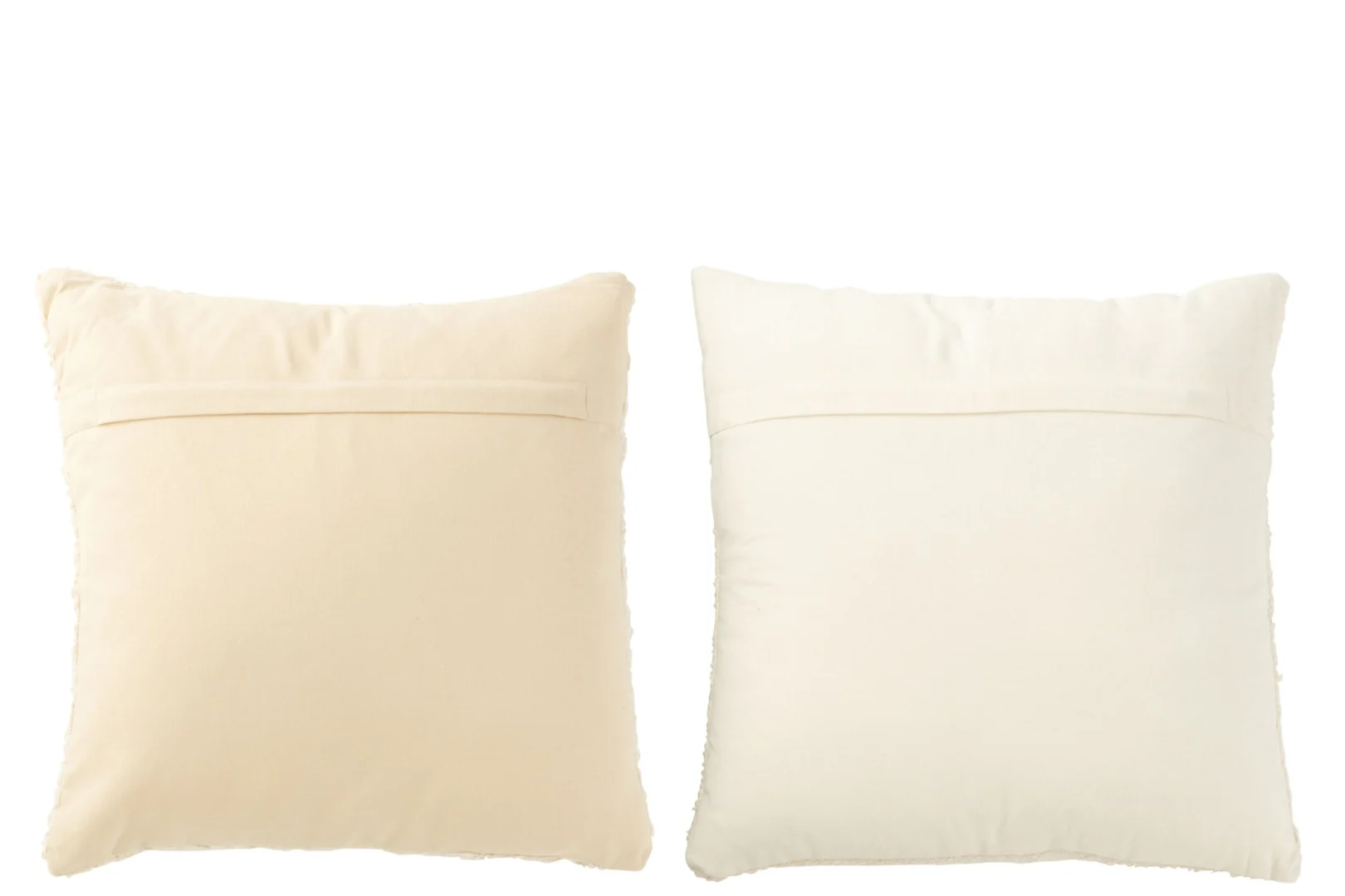 Priekaro beige sierkussens set van 2, 45x45 cm, los geweven katoen met rustige uitstraling