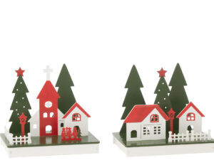 Decoratie Haullia Kunstleer Meerkleurig - Set van 2
