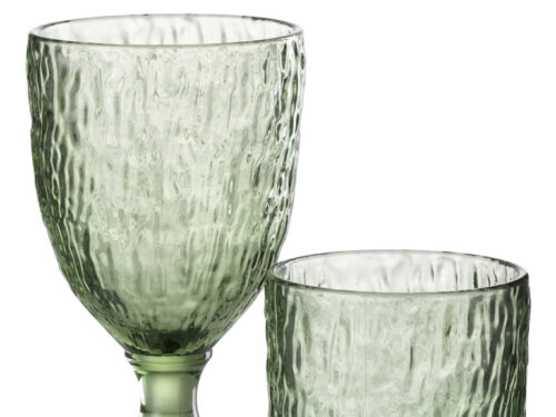 Groen Ceitoro drinkglas van 100% glas met slanke vorm en elegante geribbelde afwerking