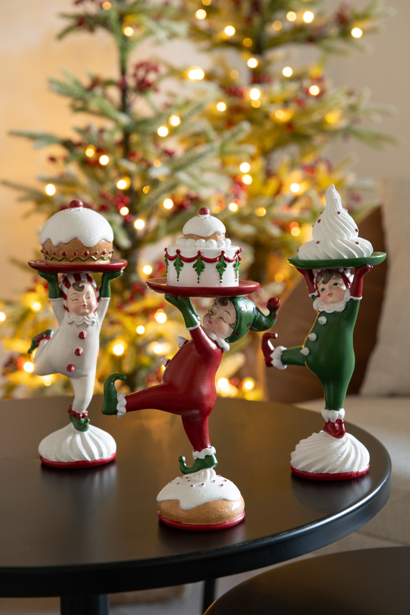 Beeld Tramund Meerkleurig H21,5 cm - Set van 3