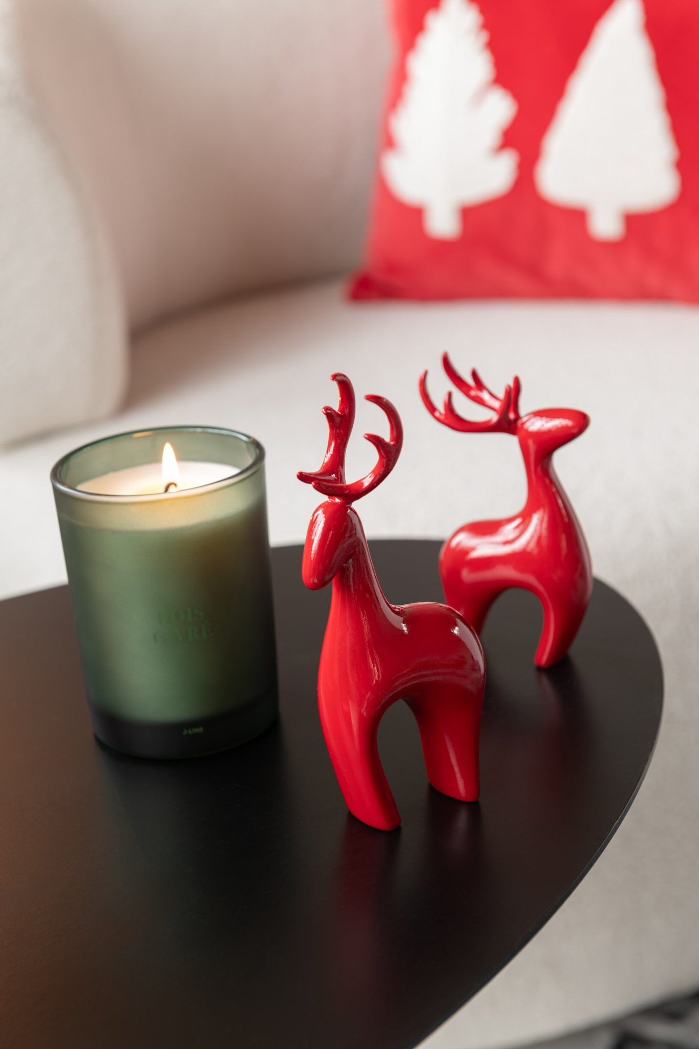 Decoratiefiguur Staurer Rood H16 cm - Set van 3 - Afbeelding 2