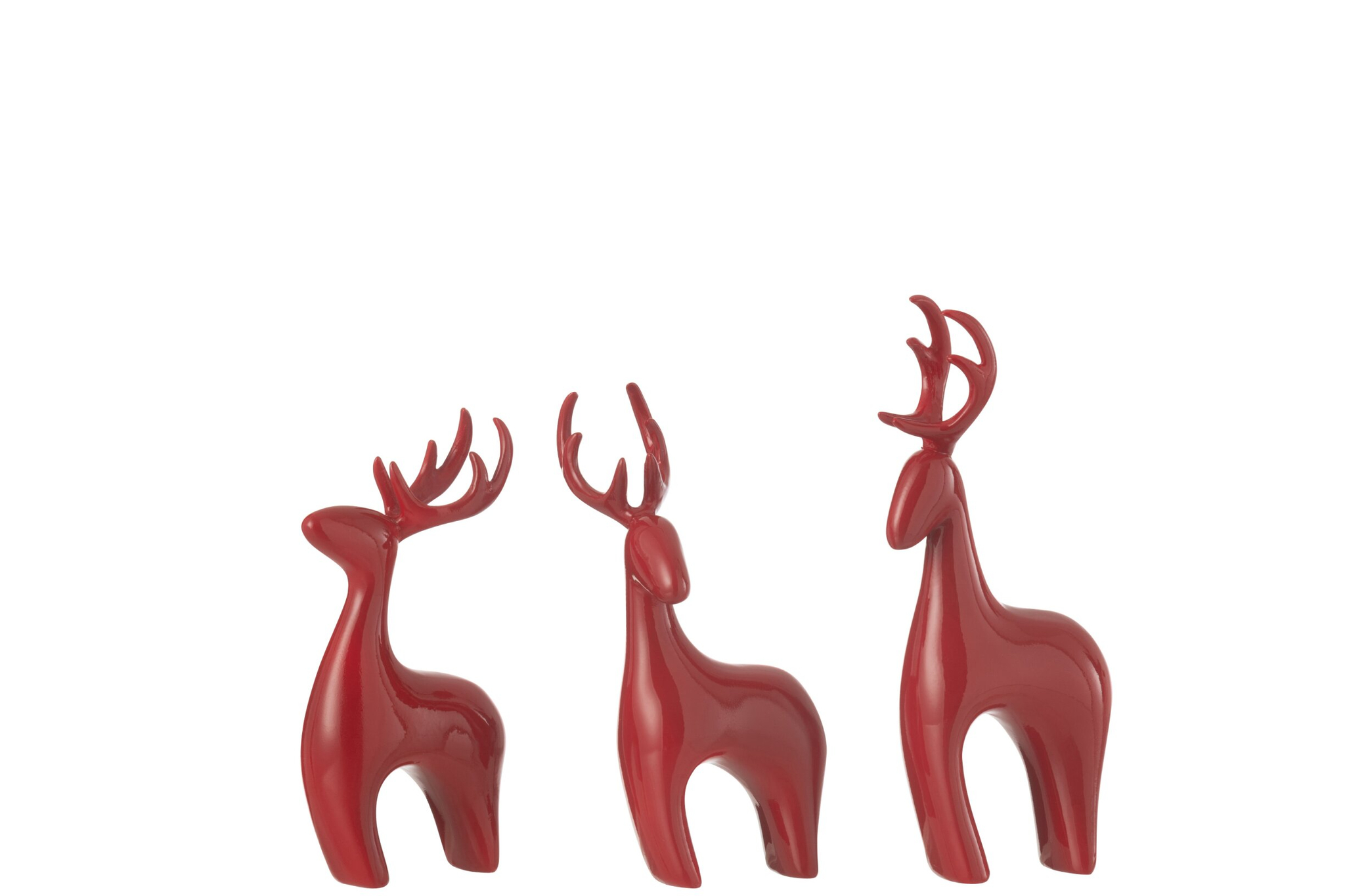 Decoratiefiguur Staurer Rood H16 cm - Set van 3 - Afbeelding 3