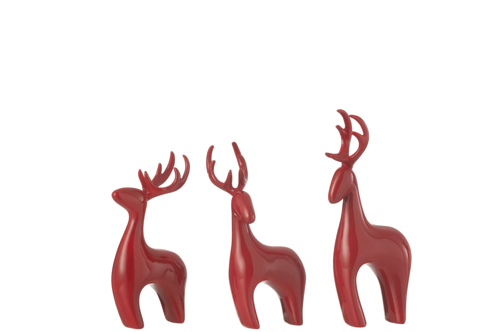 Decoratiefiguur Staurer Rood H16 cm - Set van 3 - Afbeelding 3