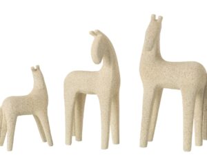 Beeld Treimonte Steen Beige H31 cm - Set van 3