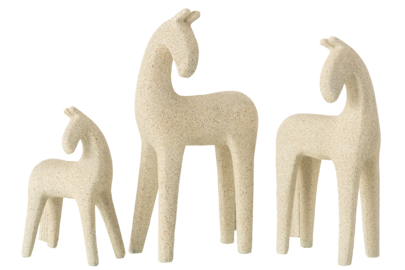 Beeld Treimonte Steen Beige H31 cm - Set van 3 - Afbeelding 2