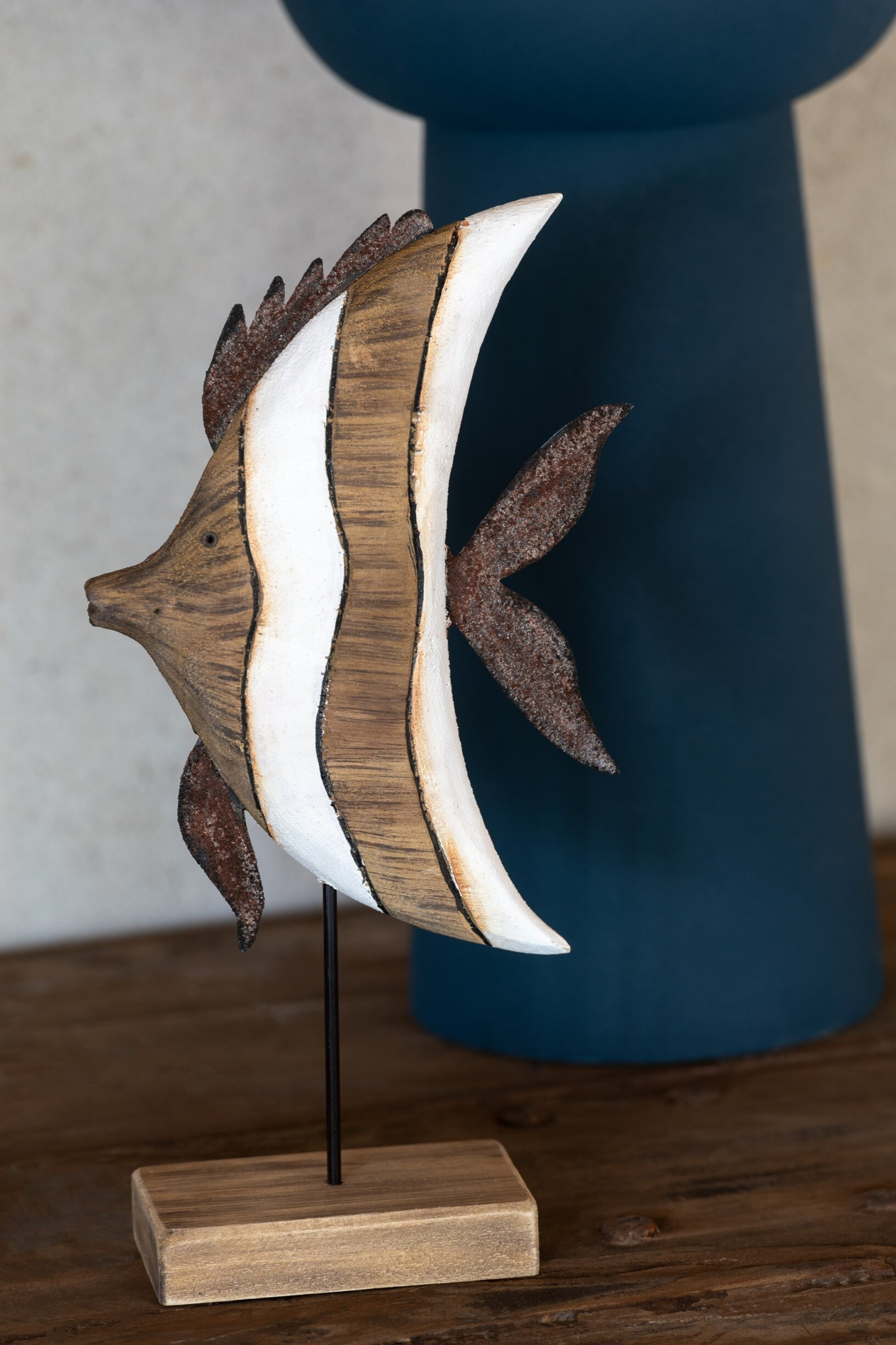 Decoratiefiguur Gessik Hout Meerkleurig H28,5 cm