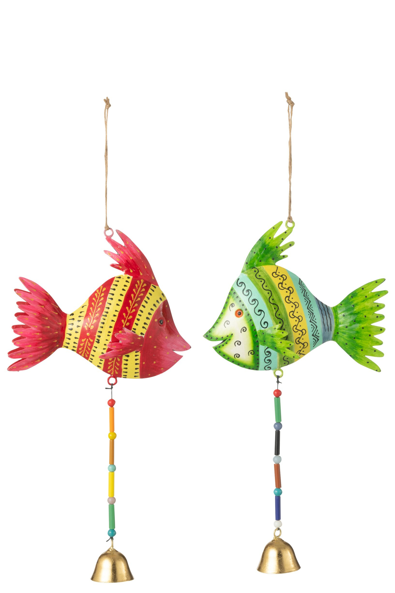 Decoratiehanger Hudona Metaal Meerkleurig - Set van 2