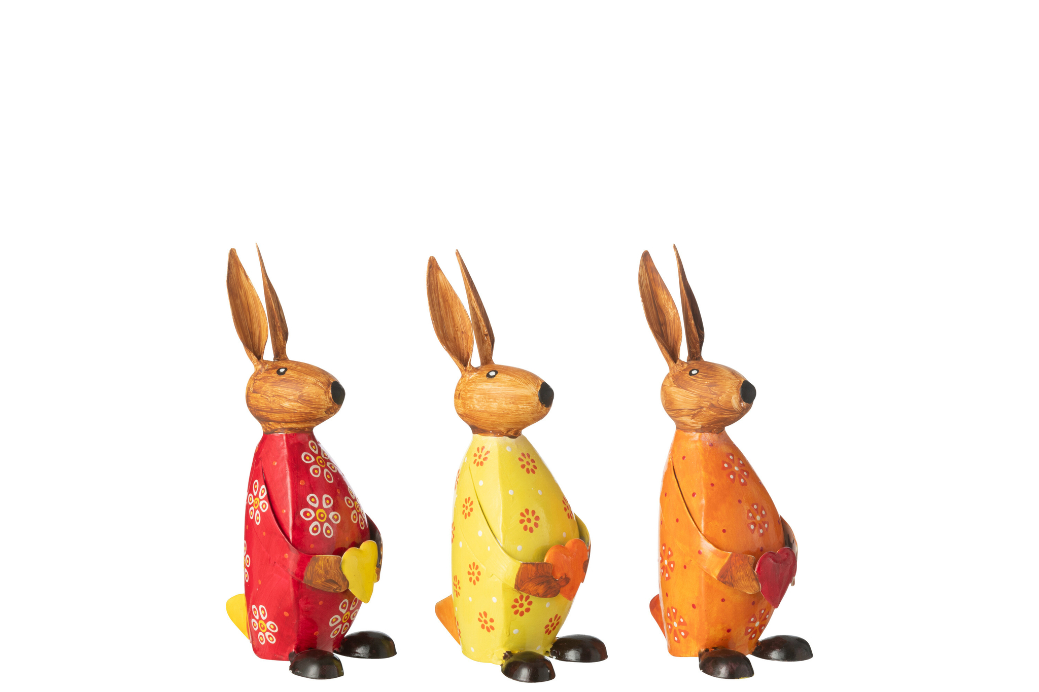 Decoratiefiguur Praarek Metaal Meerkleurig - Set van 3 - Afbeelding 2