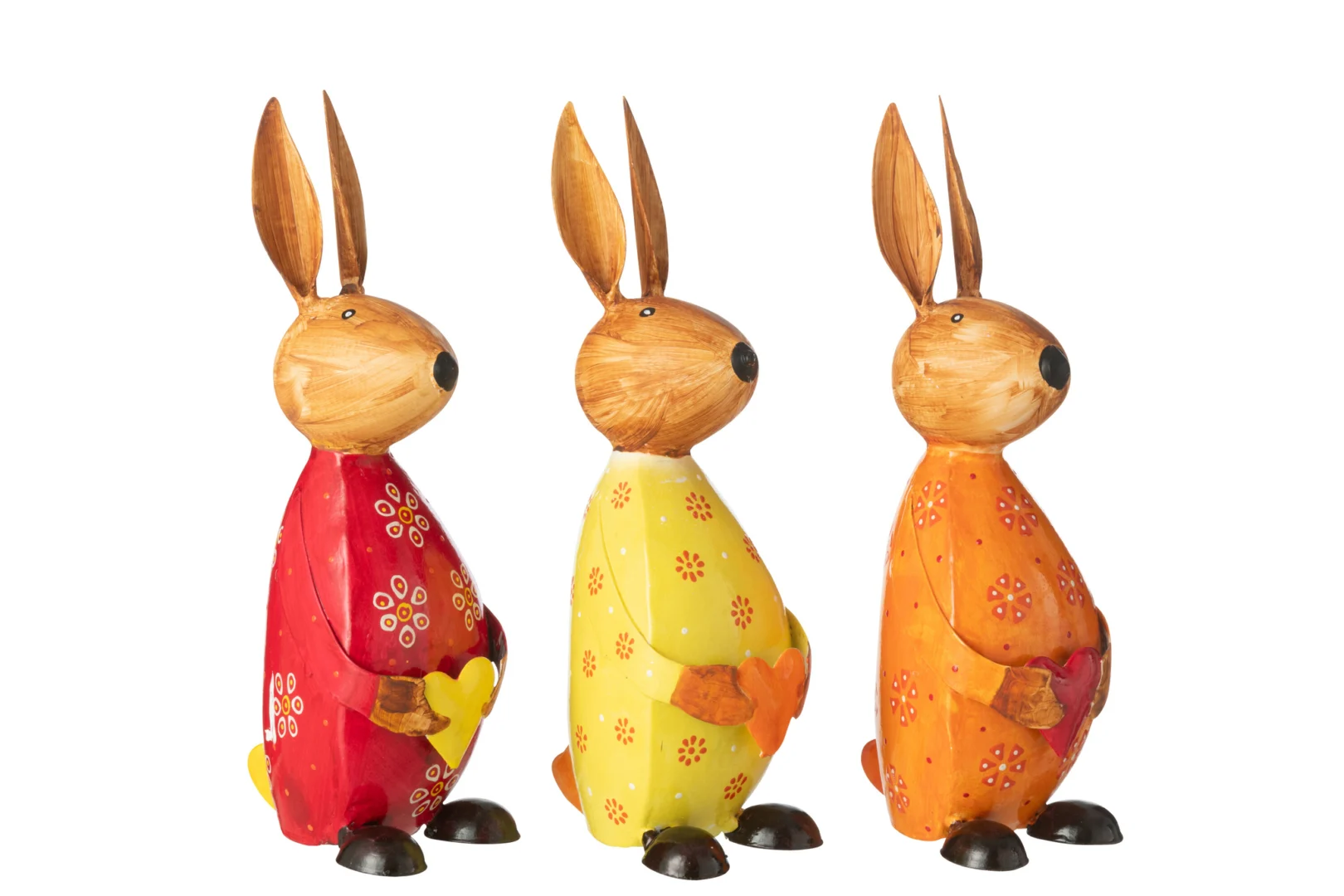 Decoratiefiguur Trikum Metaal Meerkleurig H26 cm - Set van 3 - Afbeelding 2
