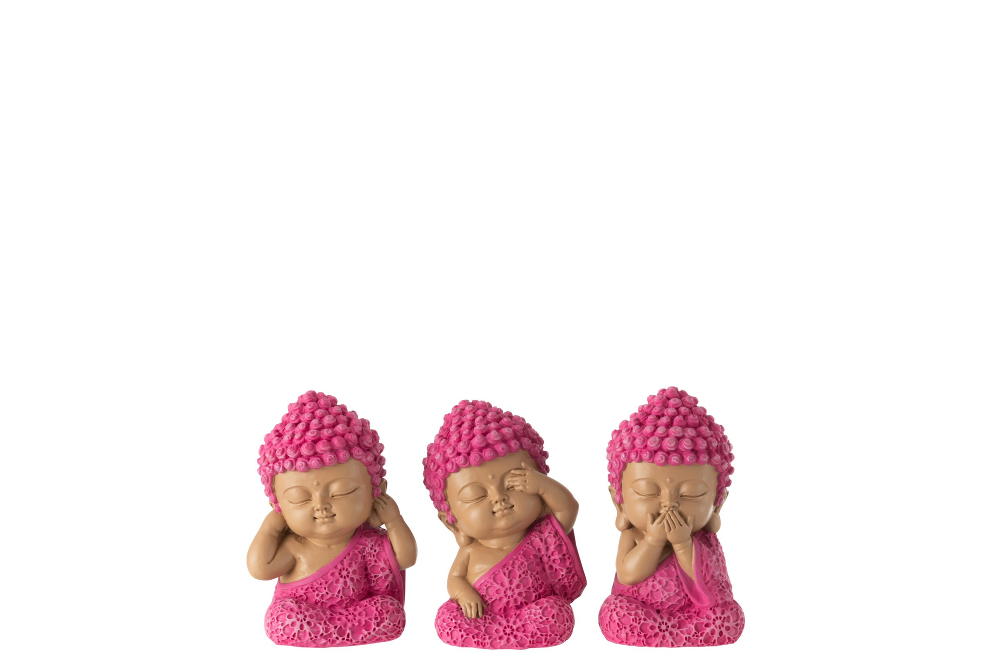 Beeld Prinsan Polyresin Meerkleurig H9 cm - Set van 3