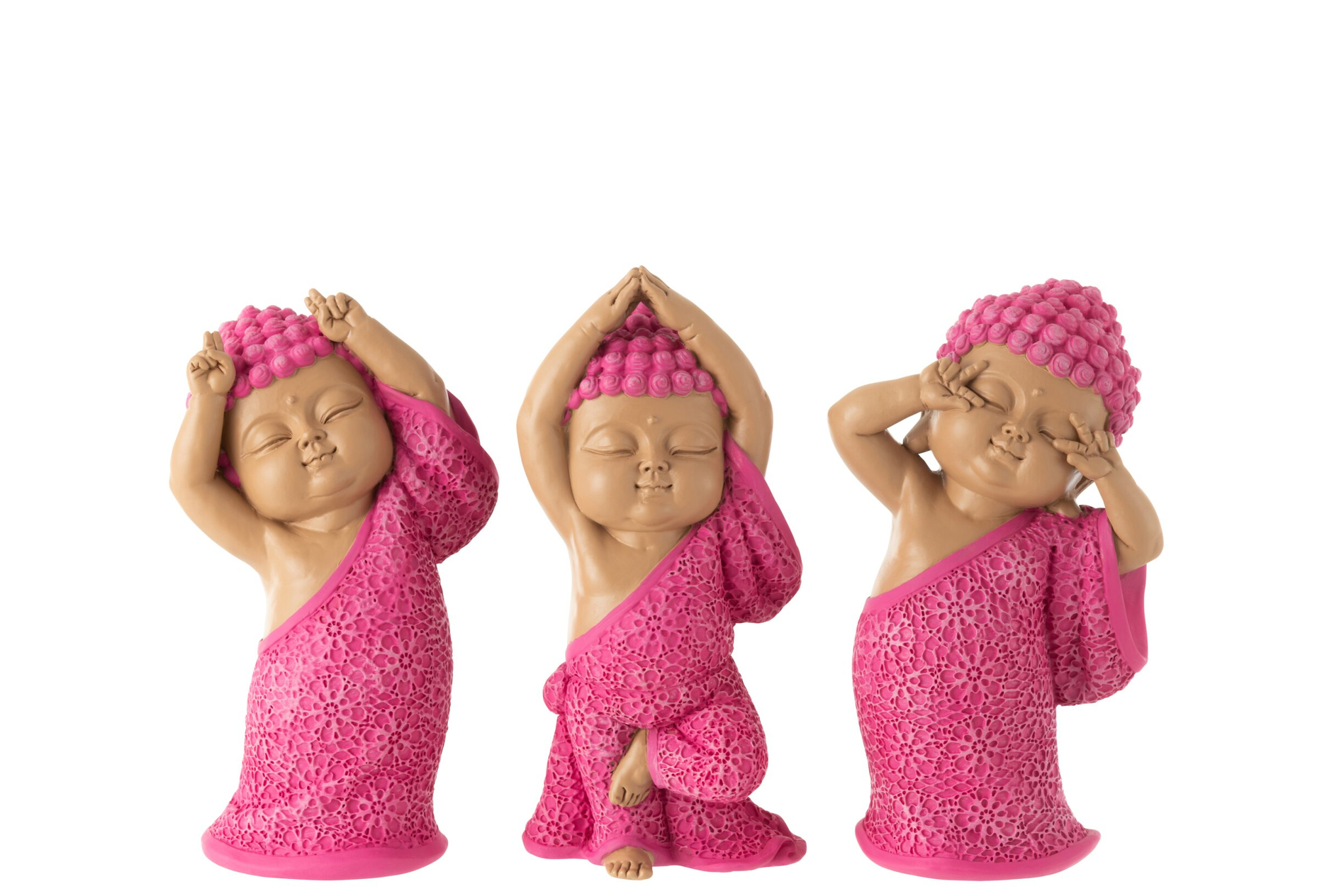 Beeld Geinnora Polyresin Meerkleurig H20 cm - Set van 3