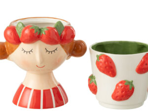 Bloempot Dote Dolomiet Meerkleurig H30,5 cm - Set van 2