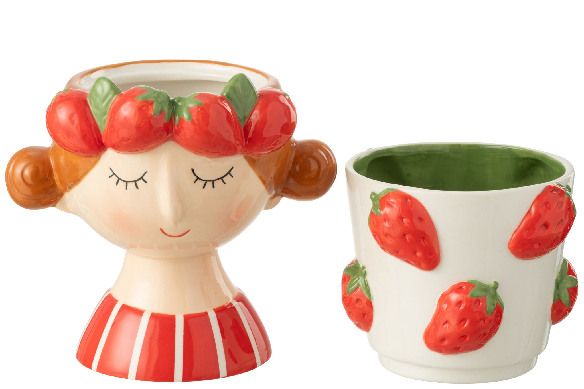 Bloempot Dote Dolomiet Meerkleurig H30,5 cm - Set van 2