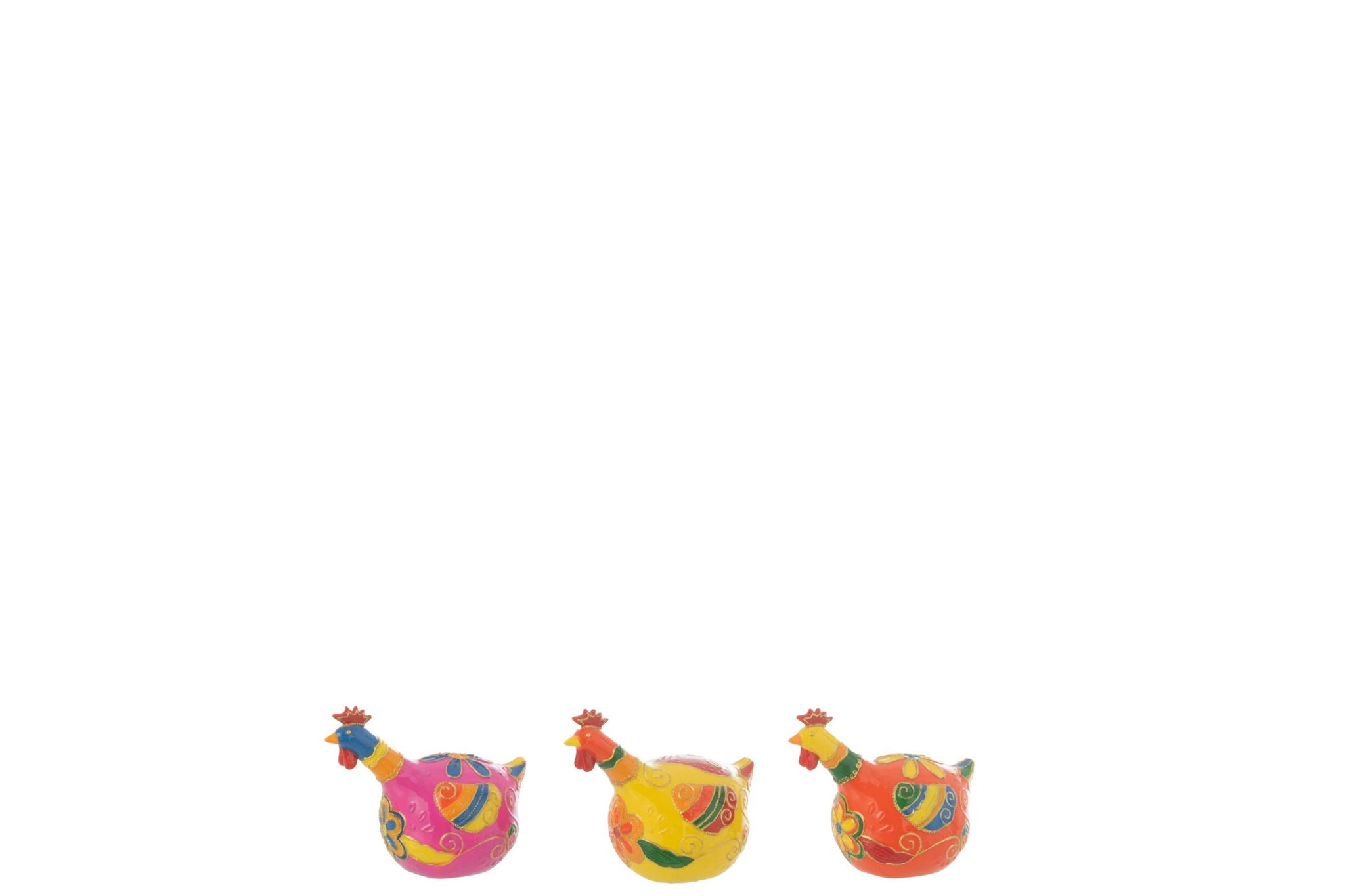 Decoratiefiguur Faultaro Steen Meerkleurig - Set van 3