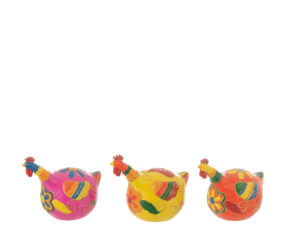 Beeld Sleilvu Steen Meerkleurig H15 cm - Set van 3