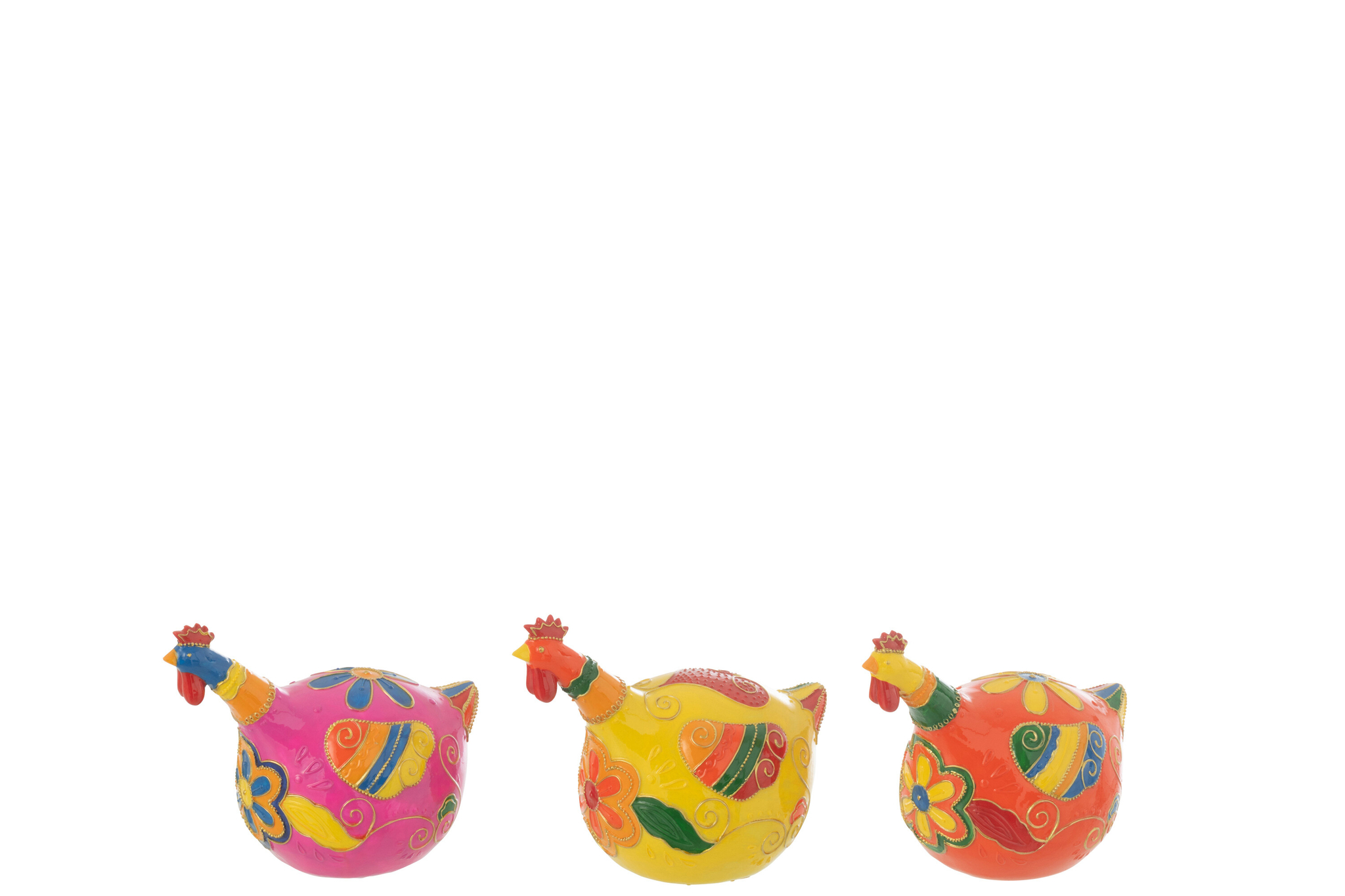 Beeld Sleilvu Steen Meerkleurig H15 cm - Set van 3